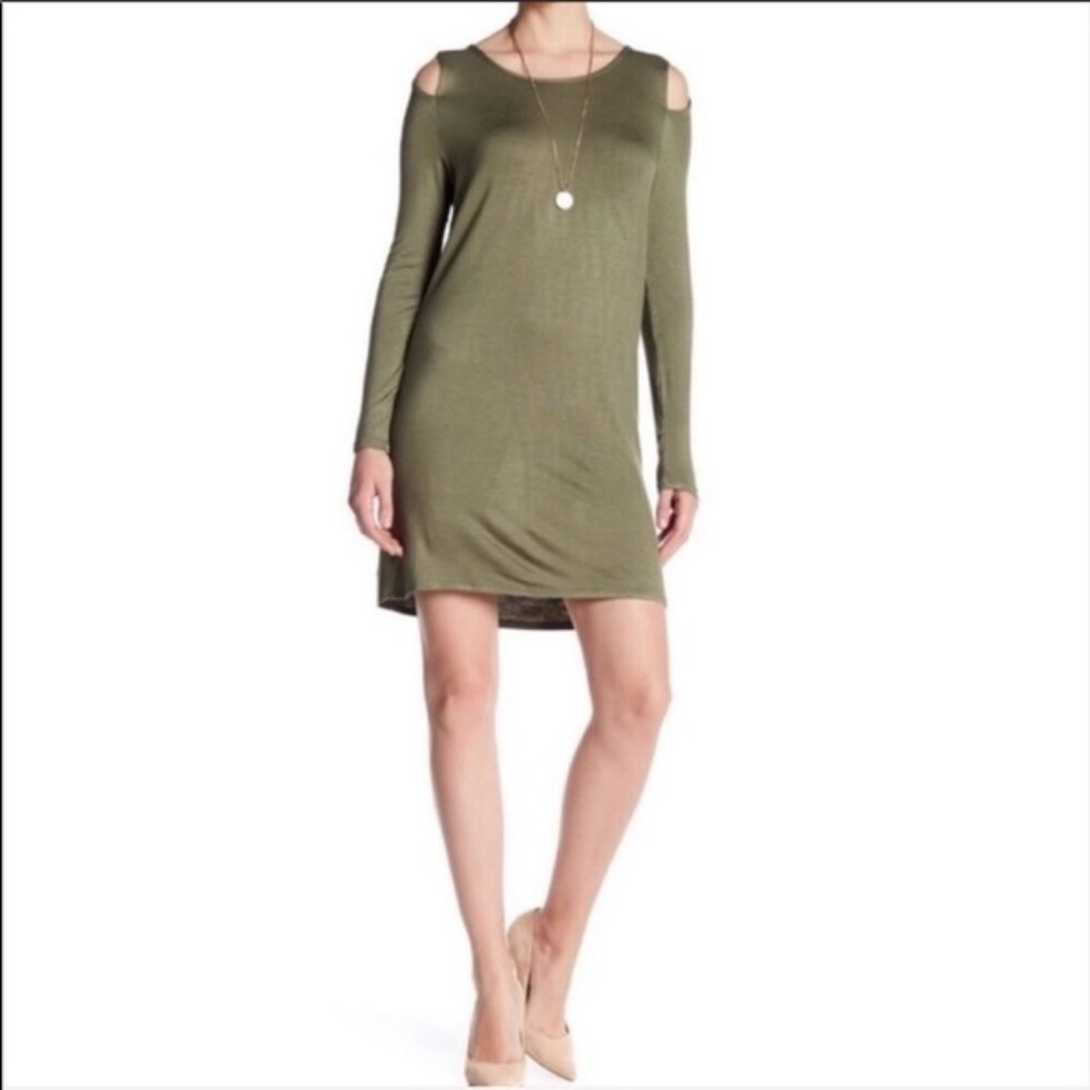 Green Cold Shoulder Dress